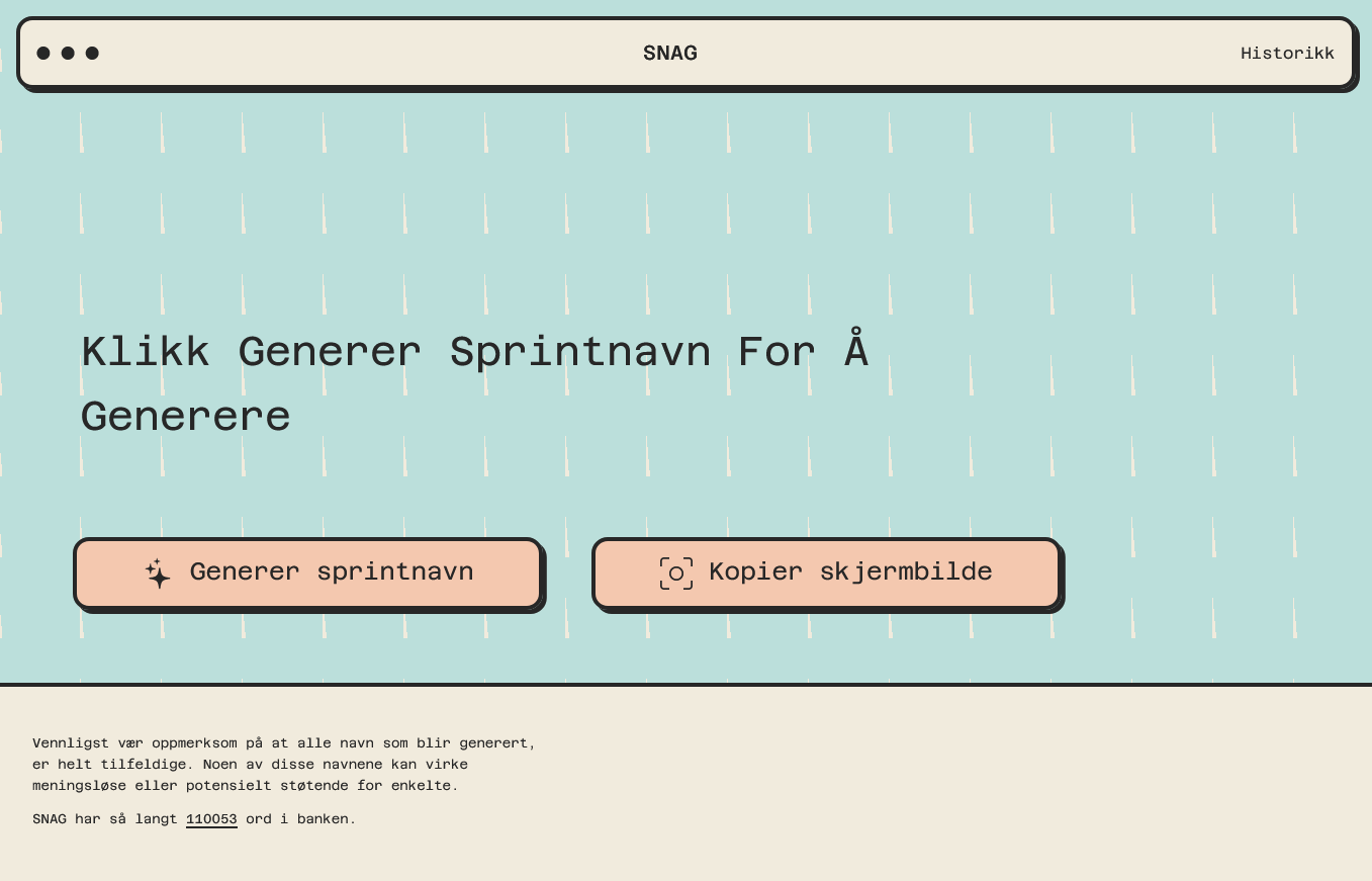 Sprintnavngenerator (SNAG)